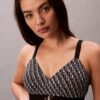 Bralette elástica de Microfiber con Monogram gráfico y forro ligero Bralette elástica de Microfiber con Monogram gráfico y forro ligero