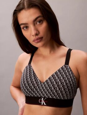 Bralette elástica de Microfiber con Monogram gráfico y forro ligero