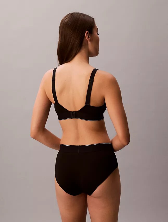 Bralette elástica de Microfiber con Monogram gráfico y forro ligero Bralette elástica de Microfiber con Monogram gráfico y forro ligero