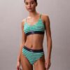 Bralette elástico de microfibra Unlined con Monogram gráfico, sin forro Bralette elástico de microfibra Unlined con Monogram gráfico, sin forro