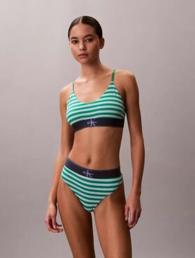 Bralette elástico de microfibra Unlined con Monogram gráfico, sin forro
