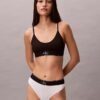 Bralette elástico de microfibra Unlined con Monogram gráfico, sin forro Bralette elástico de microfibra Unlined con Monogram gráfico, sin forro