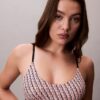 Bralette elástico de microfibra Unlined con Monogram gráfico, sin forro Bralette elástico de microfibra Unlined con Monogram gráfico, sin forro
