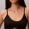Bralette elástico de microfibra Unlined con Monogram gráfico, sin forro Bralette elástico de microfibra Unlined con Monogram gráfico, sin forro