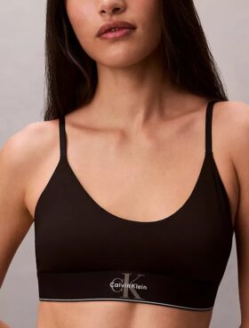 Bralette elástico de microfibra Unlined con Monogram gráfico, sin forro