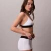 Bralette elástico de microfibra Unlined con Monogram gráfico, sin forro Bralette elástico de microfibra Unlined con Monogram gráfico, sin forro