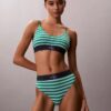 Bralette elástico de microfibra Unlined con Monogram gráfico, sin forro Bralette elástico de microfibra Unlined con Monogram gráfico, sin forro