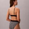 Bralette elástico de microfibra Unlined con Monogram gráfico, sin forro Bralette elástico de microfibra Unlined con Monogram gráfico, sin forro