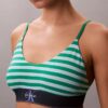 Bralette elástico de microfibra Unlined con Monogram gráfico, sin forro Bralette elástico de microfibra Unlined con Monogram gráfico, sin forro