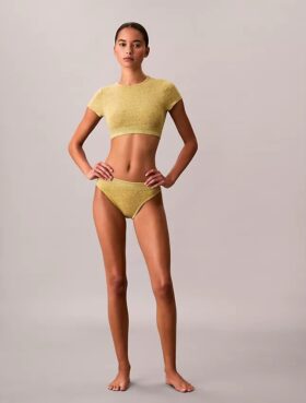 Bralette tipo camiseta con forro ligero Cotton Stretch de algodón elástico Icon