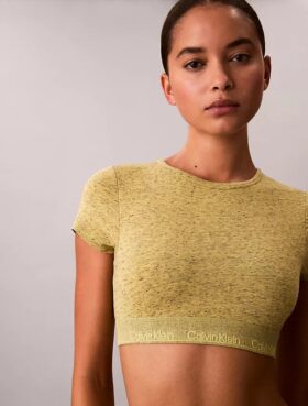 Bralette tipo camiseta con forro ligero Cotton Stretch de algodón elástico Icon