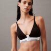 Bralette triangular con cierre delantero, ligeramente forrado, de algodón y Modal Bralette triangular con cierre delantero, ligeramente forrado, de algodón y Modal