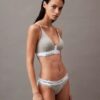 Bralette triangular con cierre delantero, ligeramente forrado, de algodón y Modal