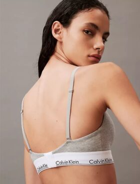 Bralette triangular con cierre delantero, ligeramente forrado, de algodón y Modal