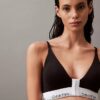 Bralette triangular con cierre delantero, ligeramente forrado, de algodón y Modal Bralette triangular con cierre delantero, ligeramente forrado, de algodón y Modal