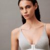 Bralette triangular con cierre delantero, ligeramente forrado, de algodón y Modal