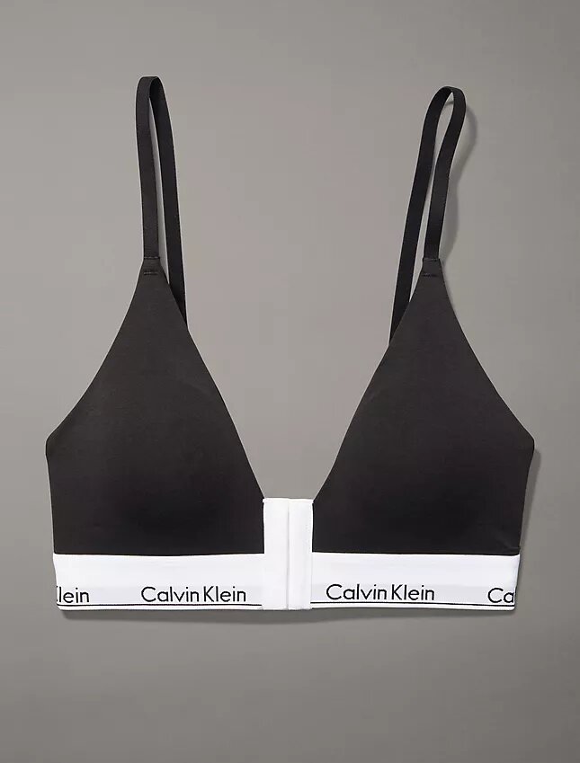 Bralette triangular con cierre delantero, ligeramente forrado, de algodón y Modal Bralette triangular con cierre delantero, ligeramente forrado, de algodón y Modal