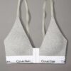 Bralette triangular con cierre delantero, ligeramente forrado, de algodón y Modal