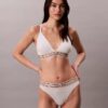 Bralette triangular con rayas de algodón y Modal, ligeramente forrado Bralette triangular con rayas de algodón y Modal, ligeramente forrado