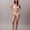 Bralette triangular con rayas de algodón y Modal, ligeramente forrado Bralette triangular con rayas de algodón y Modal, ligeramente forrado
