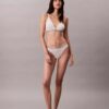 Bralette triangular con rayas de algodón y Modal, ligeramente forrado Bralette triangular con rayas de algodón y Modal, ligeramente forrado