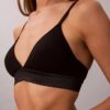 Bralette triangular Icon de algodón y Modal metalizado con forro ligero