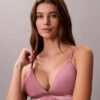 Bralette triangular Icon de algodón y Modal metalizado con forro ligero