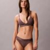 Bralette triangular Icon de algodón y Modal metalizado con forro ligero