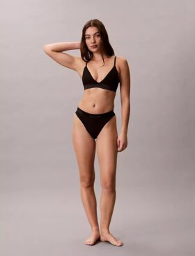 Bralette triangular Icon de algodón y Modal metalizado con forro ligero