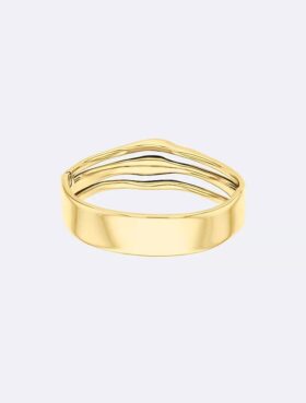 Brazalete con bisagra de forma fluida y escultural