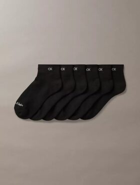 Calcetines básicos acolchados de media caña, paquete de 6