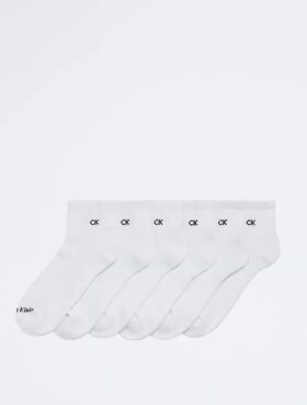 Calcetines básicos acolchados de media caña, paquete de 6