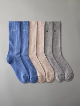 Calcetines básicos de caña media, paquete de 6