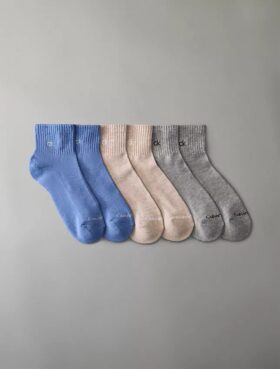 Calcetines básicos de media caña, paquete de 6