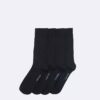 Calcetines de vestir con logotipo acanalado, paquete de 4