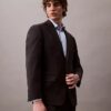 Camisa ajustada con botones y tejido elástico