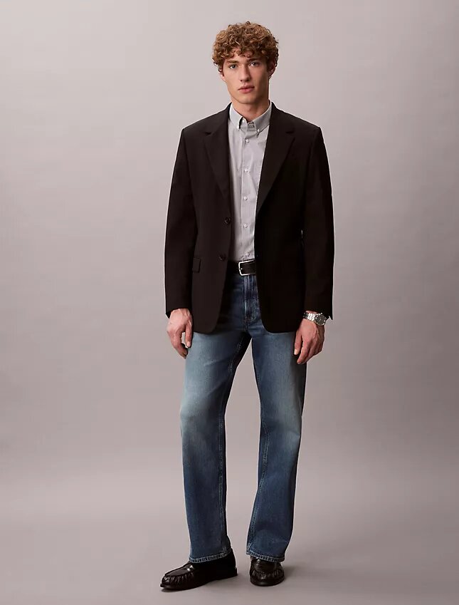 Camisa ajustada de algodón elástico con estampado de cuadros vichy y botones Camisa ajustada de algodón elástico con estampado de cuadros vichy y botones