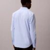 Camisa ajustada de algodón elástico con estampado de cuadros vichy y botones Camisa ajustada de algodón elástico con estampado de cuadros vichy y botones