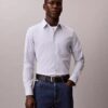 Camisa ajustada de Cotton Stretch a rayas con botones Camisa ajustada de Cotton Stretch a rayas con botones