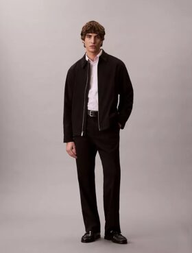 Camisa ajustada de Cotton Stretch a rayas con botones