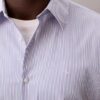 Camisa ajustada de Cotton Stretch a rayas con botones Camisa ajustada de Cotton Stretch a rayas con botones