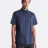 Camisa ajustada de Cotton Stretch con botones