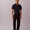 Camisa ajustada de Cotton Stretch con botones