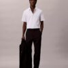 Camisa ajustada de Cotton Stretch con botones