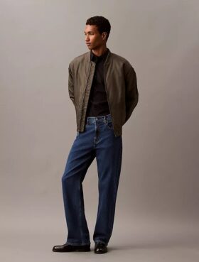 Camisa ajustada de Cotton Stretch con botones
