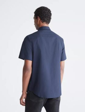 Camisa ajustada de Cotton Stretch con botones