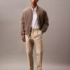 Camisa ajustada de Cotton Stretch con botones