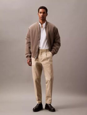 Camisa ajustada de Cotton Stretch con botones