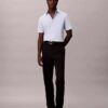 Camisa ajustada de Cotton Stretch con botones