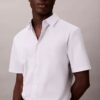 Camisa ajustada de Cotton Stretch con botones